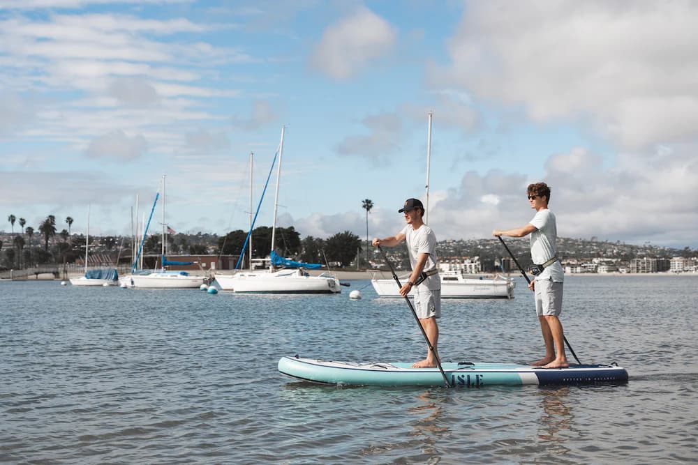 Ruhiges Paddeln in geschützter Bucht